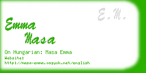 emma masa business card